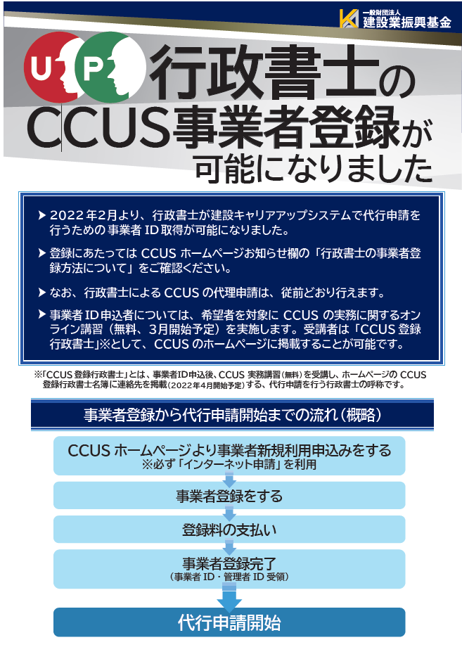 行政書士のCCUS事業者登録
